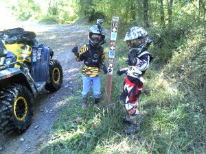 Kids riding Hatfield McCoy Trails
